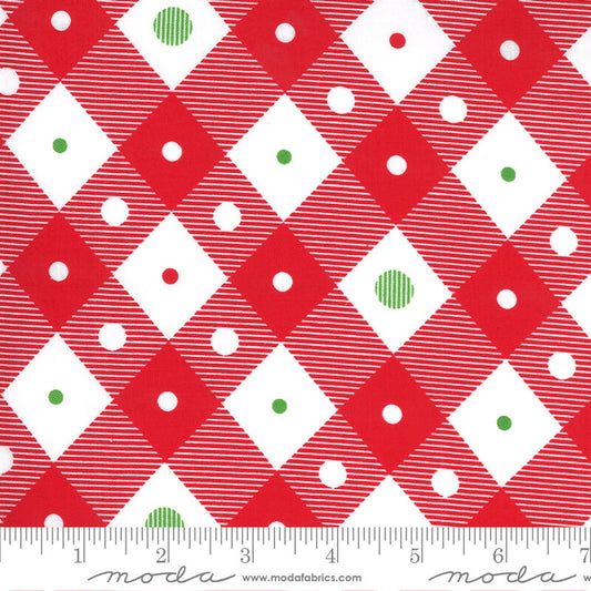 Merry Plaids - Merry and Bright Fabric Range - Moda Fabrics  - Red