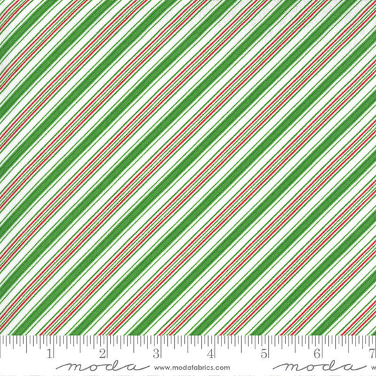 Merry Stripe - Merry and Bright Fabric Range - Moda Fabrics  - Green
