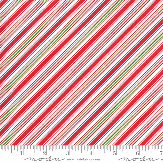 Merry Stripe - Merry and Bright Fabric Range - Moda Fabrics  - Red and Green