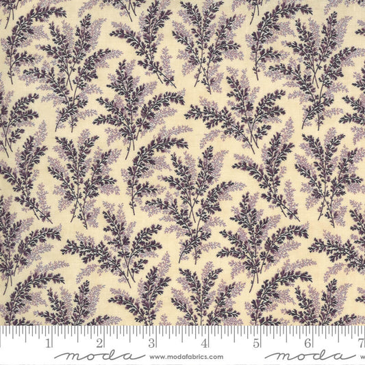 Sprigs - Mill Creek Garden Fabric Range - Moda Fabrics - Ivory Purple