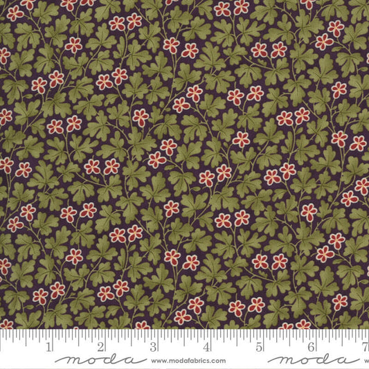 Foliage and Flower - Mill Creek Garden Fabric Range - Moda Fabrics - Purple