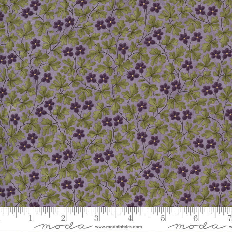 Foliage and Flower - Mill Creek Garden Fabric Range - Moda Fabrics - Lilac