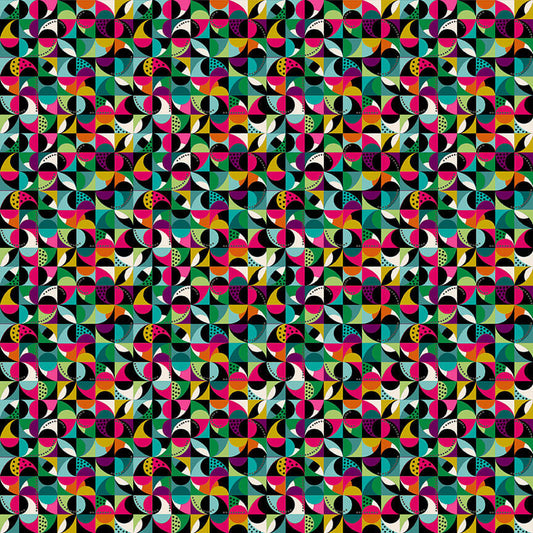 Mosaic - Jewel Tones Fabric Range - Makower - Turquoise