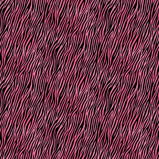 Zebra - Jewel Tones Fabric Range - Makower - Pink