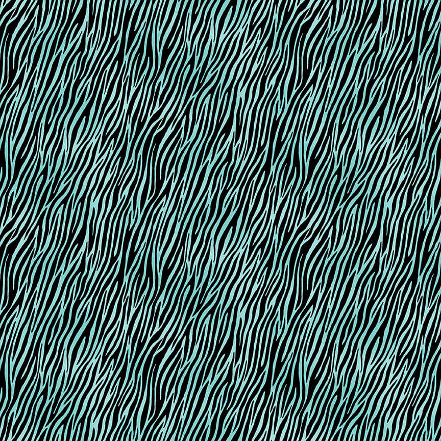 Zebra - Jewel Tones Fabric Range - Makower - Turquoise