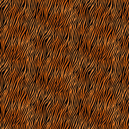 Zebra - Around The World Fabric Range - Makower - Orange