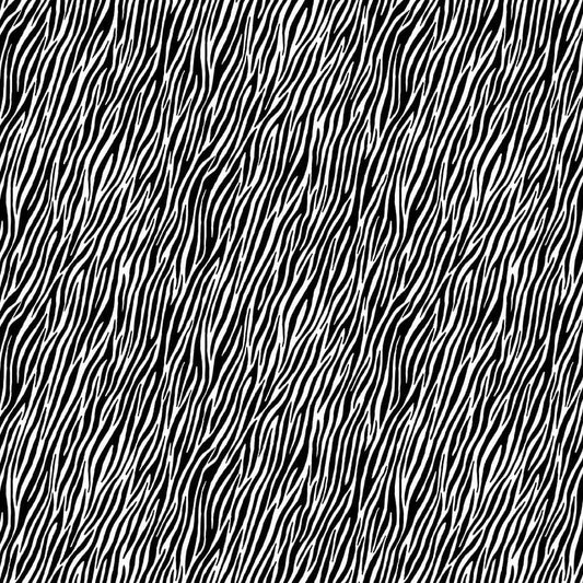 Zebra - Around The World Fabric Range - Makower - Black