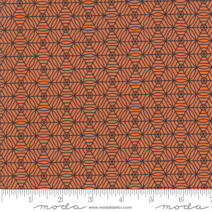 Web - Midnight Magic Fabrics Range - Moda Fabrics  - Orange