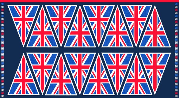 Union Jack Bunting - London Revival Fabric Range - Makower