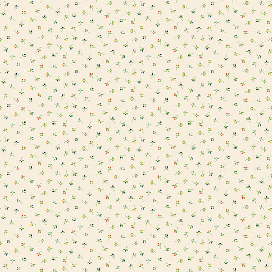 Bud - Amelia Fabric Range - Makower - Cream