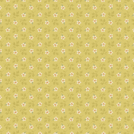 Petit Bloom - Lady Tulip Fabric Range - Makower - Yellow