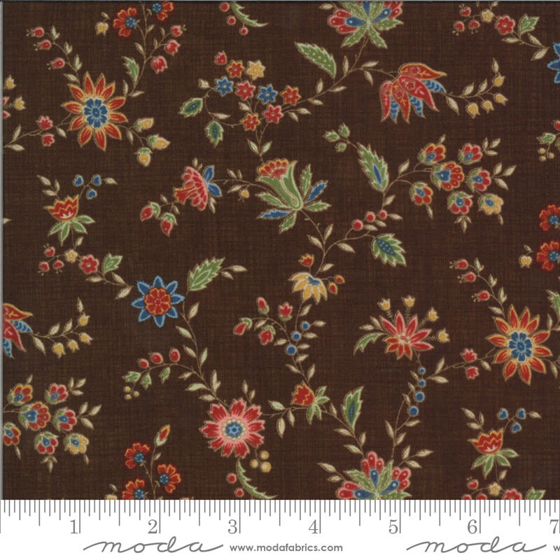Small Florals - Elinore's Endeavor - Moda Fabrics - Chocolate