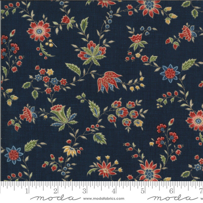 Small Florals - Elinore's Endeavor - Moda Fabrics - Indigo