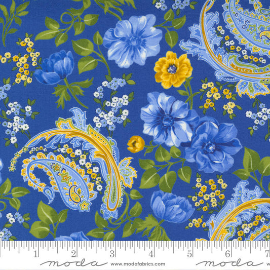 Flowers and Paisley - Summer Breeze Fabric Range - Moda Fabrics - Royal Multi