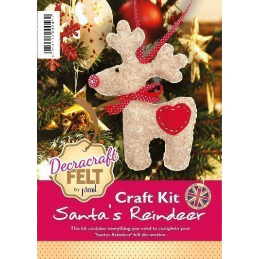 Santas Reindeer Stitched Felt Craft Kit