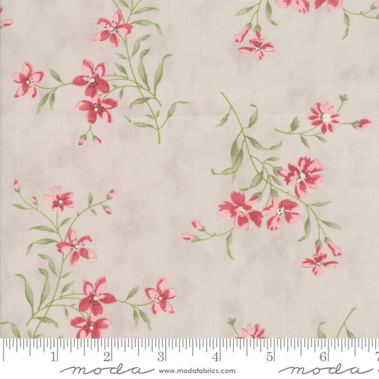 Floral - Rue 1800 Fabrics Range - Moda Fabrics - Soft Beige