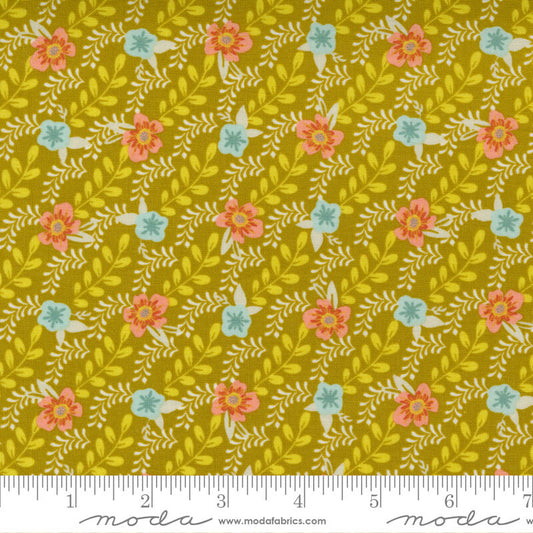 Trellis Climb - Songbook Fabrics Range - Moda Fabrics  - Yellow