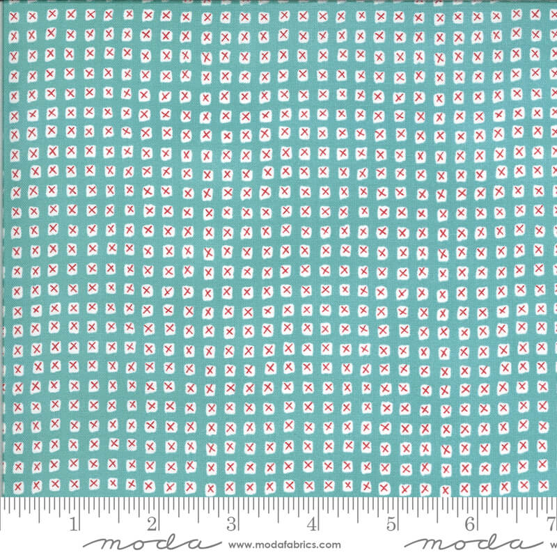 Criss Cross - Animal Crackers Fabric Range - By Sweetwater for Moda Fabrics - Splash Blue
