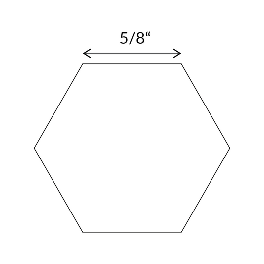 5/8inch Hexagon design - 100 English Paper Pieces
