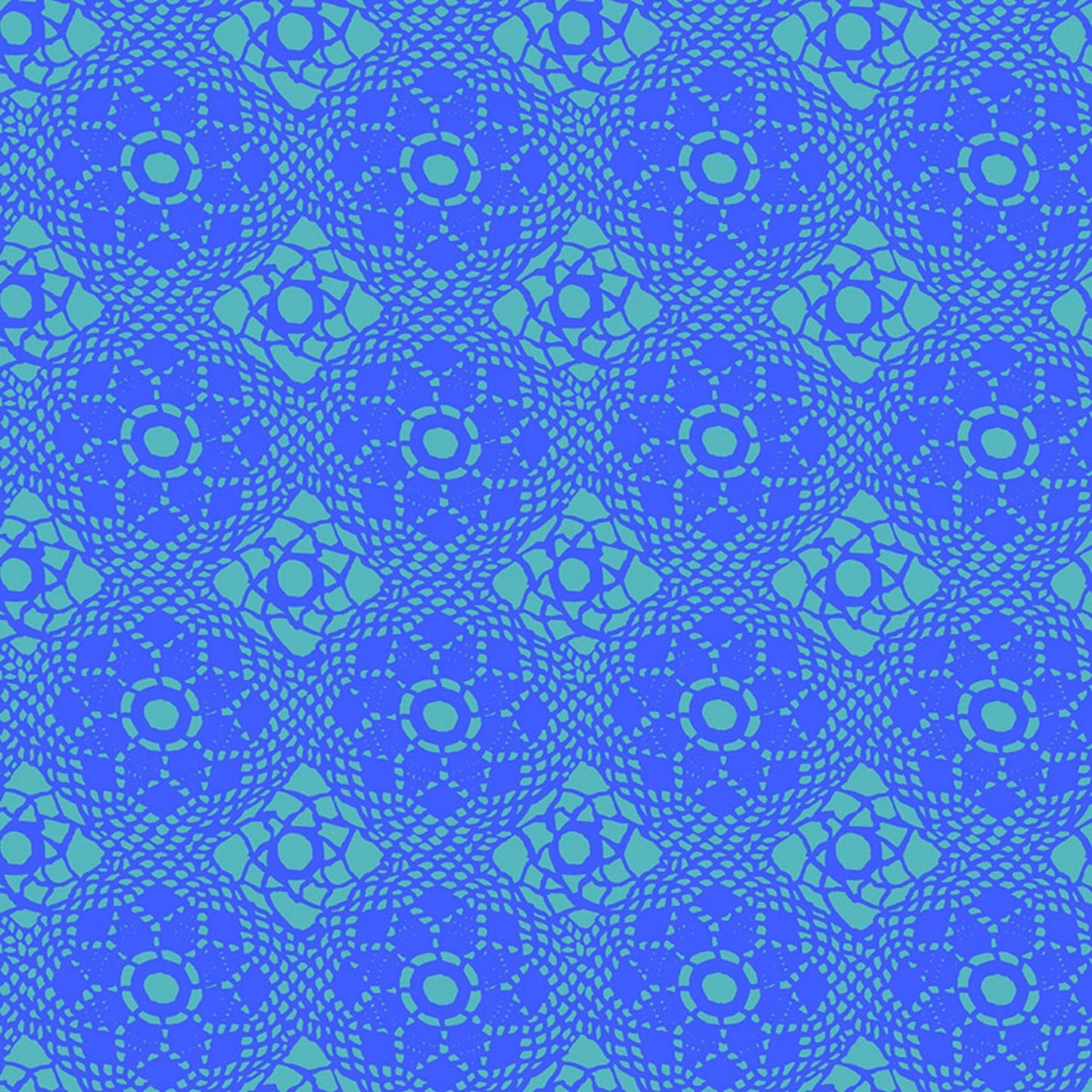 Crochet - Alison Glass Sun Prints 2021 Fabric Range - Andover - Blue