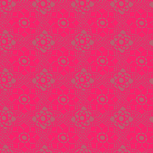 Crochet - Alison Glass Sun Prints 2021 Fabric Range - Andover - Pink