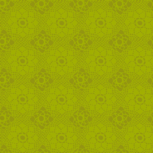 Crochet - Alison Glass Sun Prints 2021 Fabric Range - Andover - Green