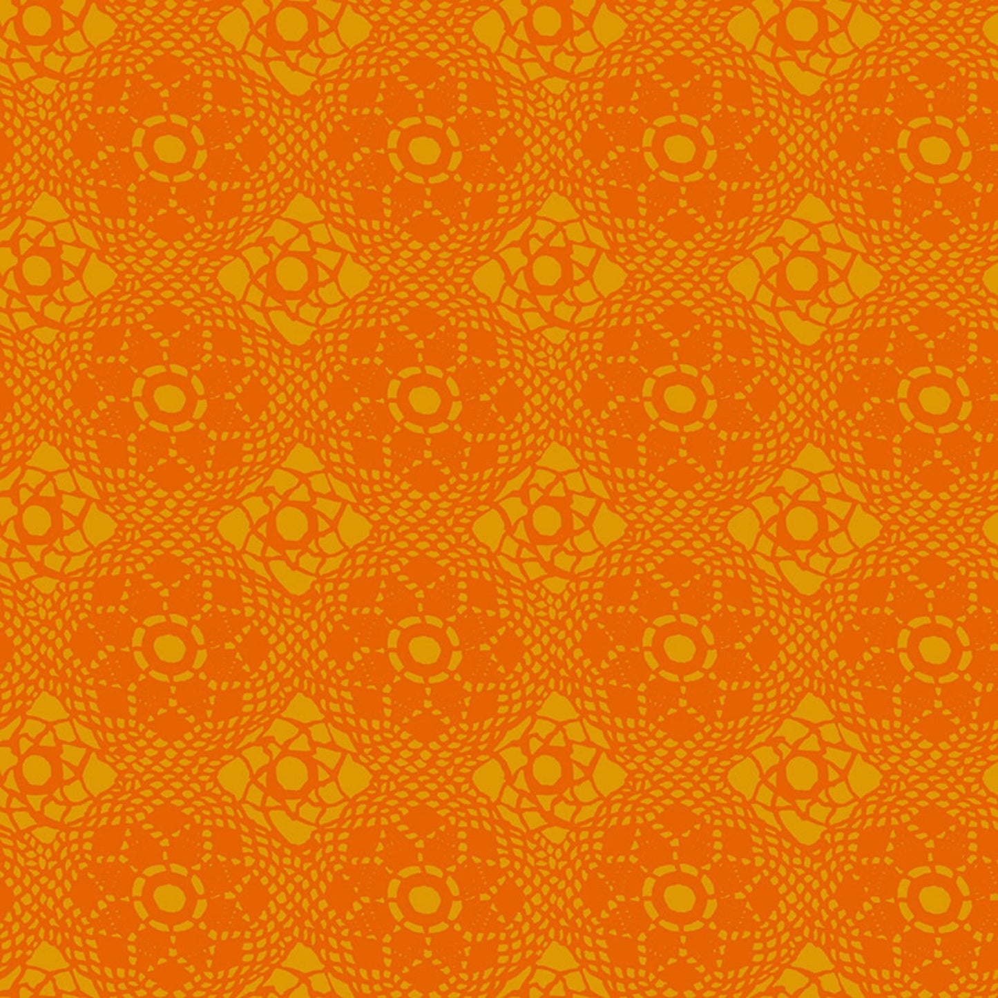 Crochet - Alison Glass Sun Prints 2021 Fabric Range - Andover - Orange