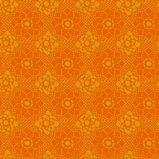 Crochet - Alison Glass Sun Prints 2021 Fabric Range - Andover - Orange
