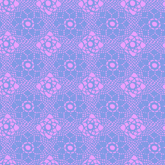 Crochet - Alison Glass Sun Prints 2021 Fabric Range - Andover - Lilac