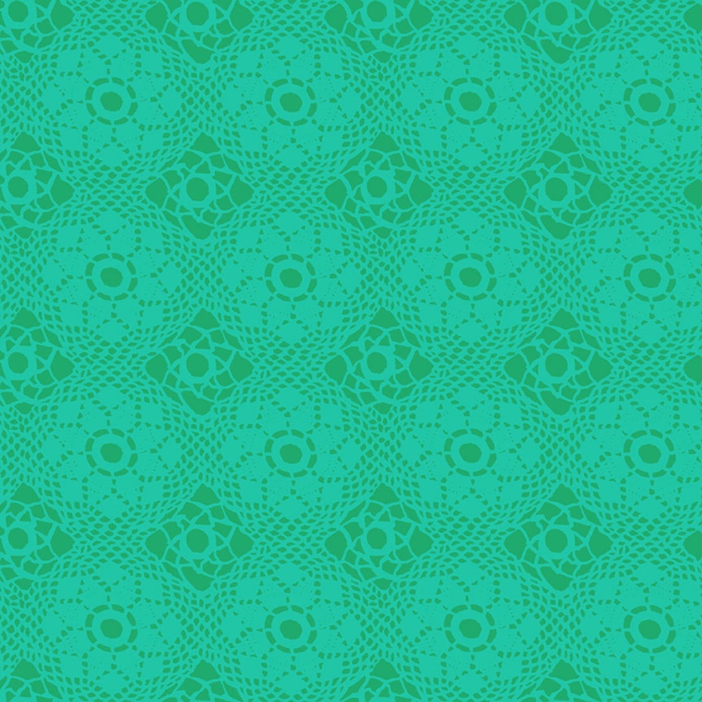 Crochet - Alison Glass Sun Prints 2021 Fabric Range - Andover - Turquoise