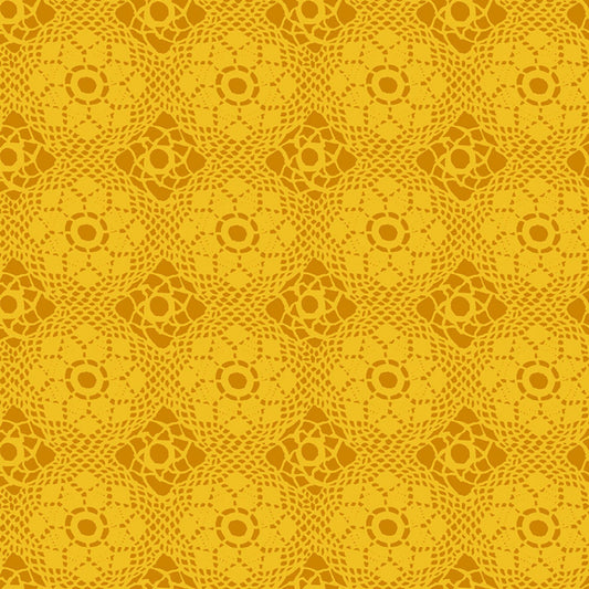 Crochet - Alison Glass Sun Prints 2021 Fabric Range - Andover - Yellow
