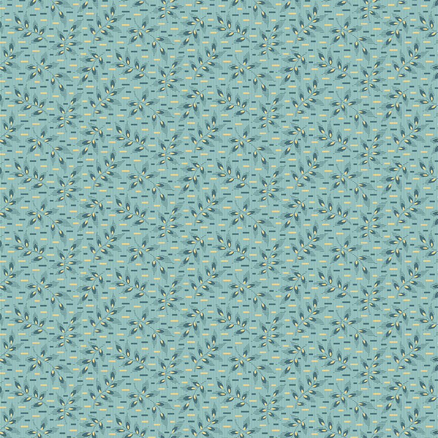 Floral Dash - The Seamstress Fabric Range - Makower - Blue