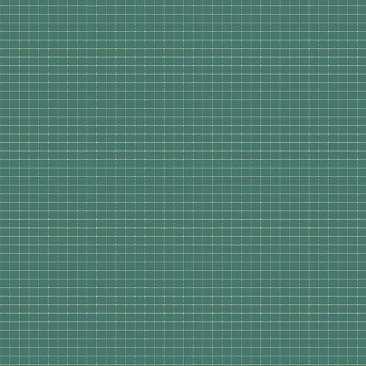 Checked - The Seamstress Fabric Range - Makower - Green