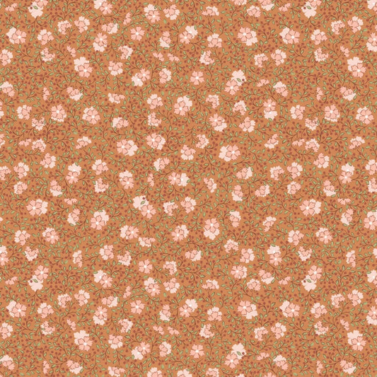 Ditzy Floral - Hannahs Flowers Fabric Range - Lewis and Irene - Peanut