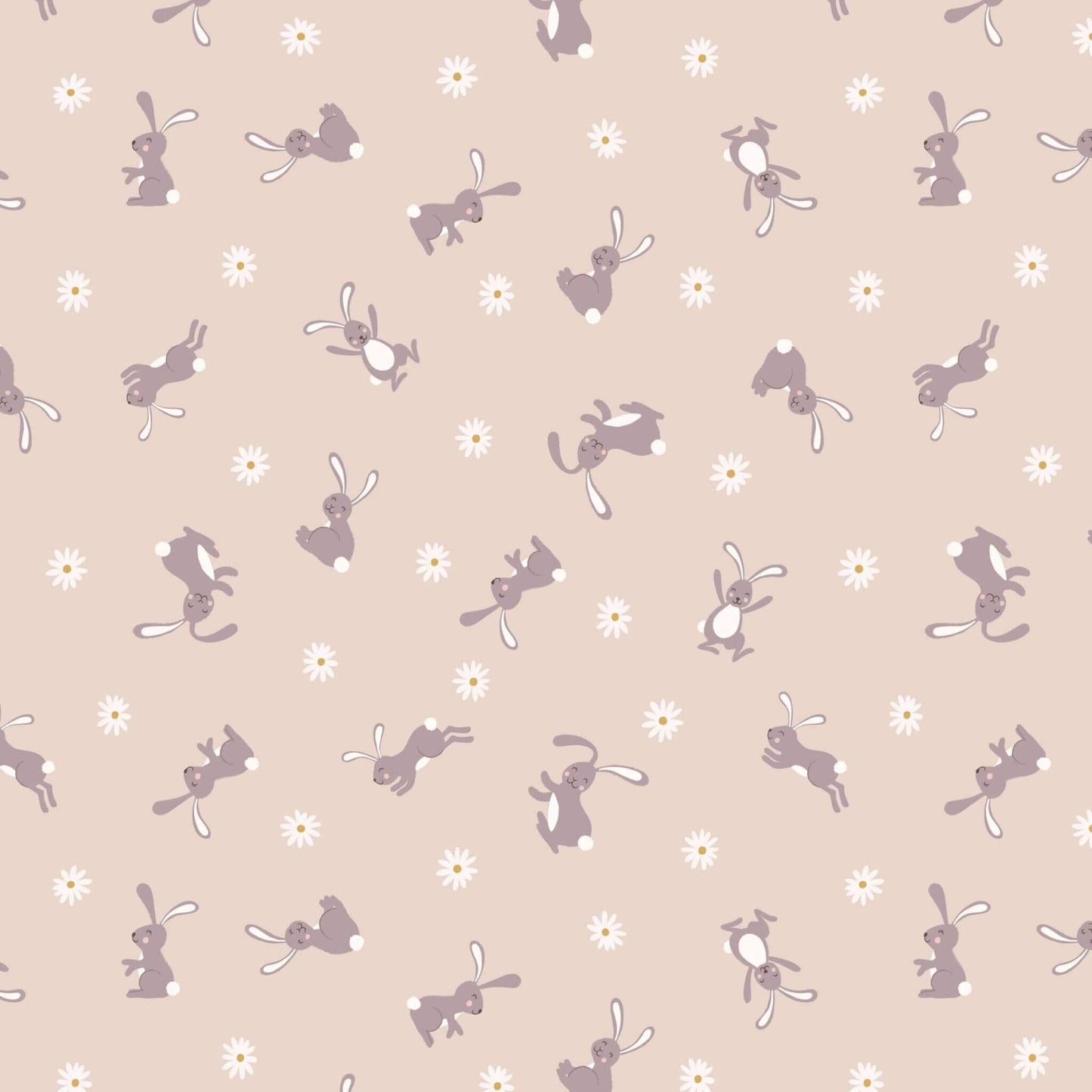 Bunny - Bunny Hop Fabric Range - Lewis and Irene - Dark Cream