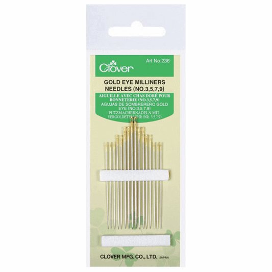 Hand Sewing Needles - Milliners - Gold Eye - No.3-9
