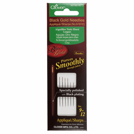 Hand Sewing Needles - Applique/Sharps - Black Gold - Assorted
