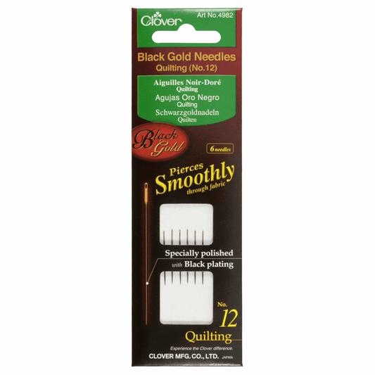 Hand Sewing Needles - Quilting - Black Gold - No.12