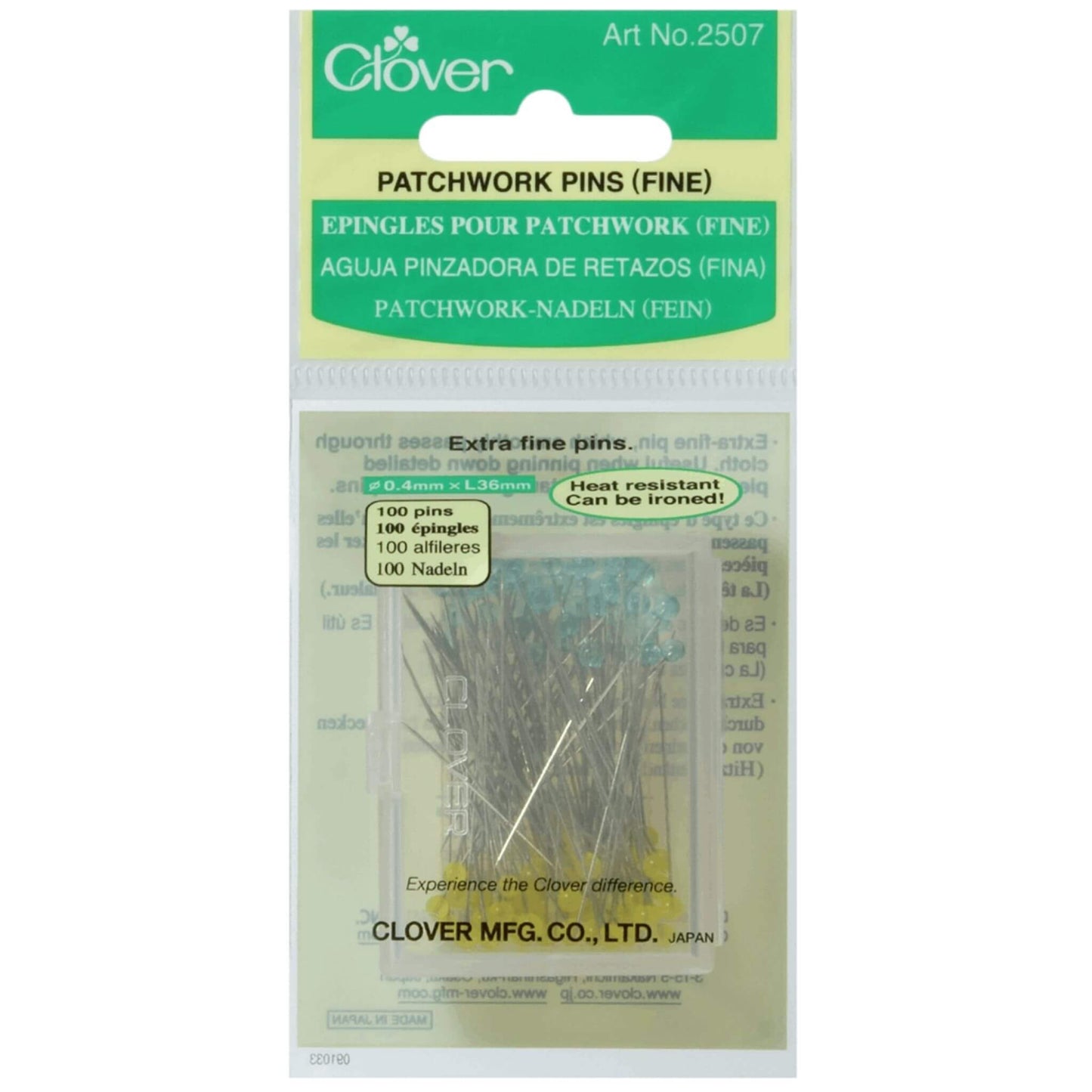 Fine Patchwork Pins - Clover - 0.40 mm