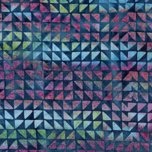 Half Square Triangles - Pattern No. 121928870 - Island Batiks Fabric - Blue