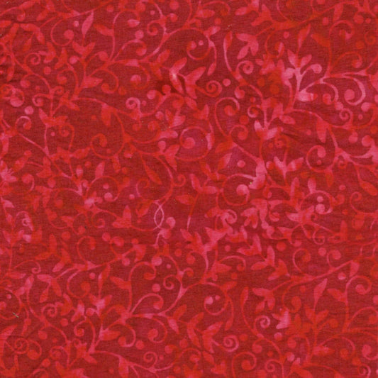 Vines - Pattern No. 121913380- Island Batiks Fabric - Red