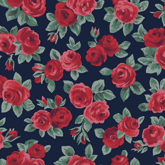 Ascot Rose - Flower Show Winter Fabric Range - Liberty Fabrics