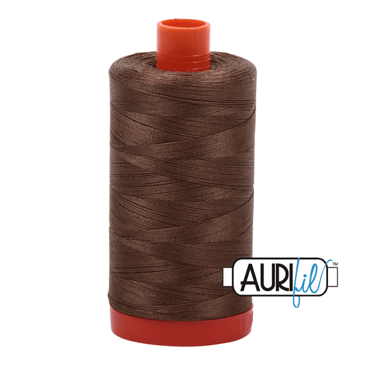 Aurifil Cotton Thread - 50's Weight - 1300 metres - Dark Sandstone (1318)