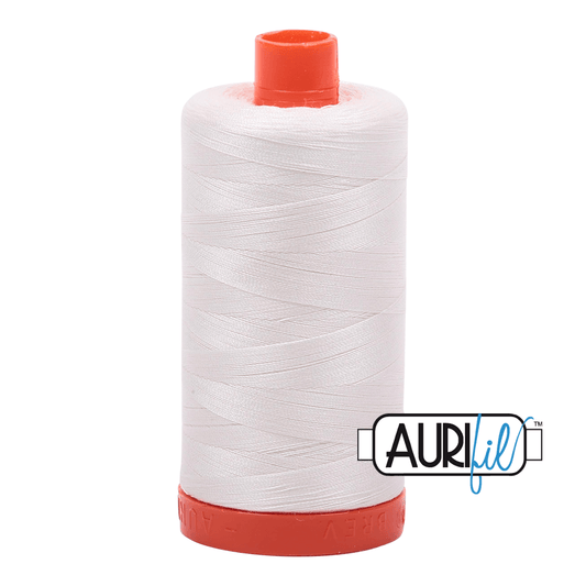 Aurifil Cotton Thread - 50's Weight - 1300 metres - Chalk (2026)