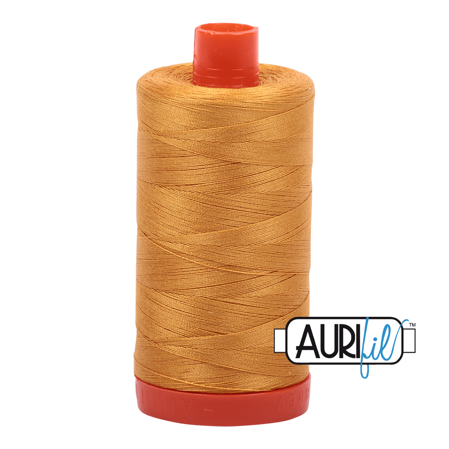 Aurifil Cotton Thread - 50's Weight - 1300 metres - Orange Mustard (2140)