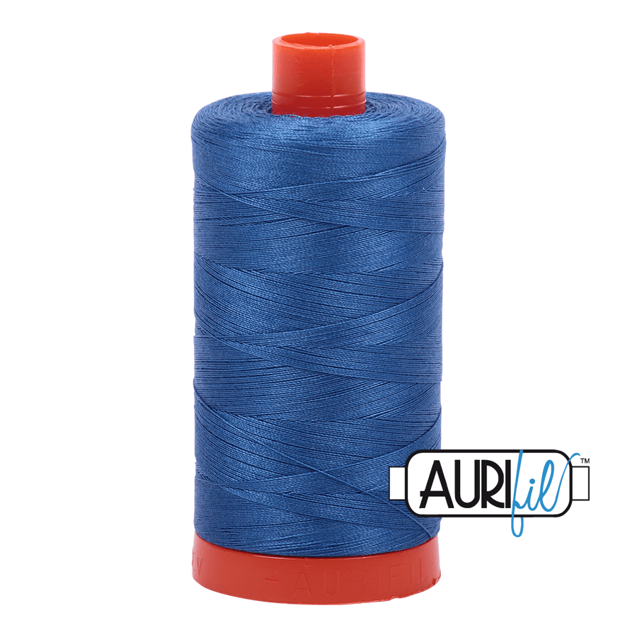 Aurifil Cotton Thread - 50's Weight - 1300 metres - Delft Blue (2730)