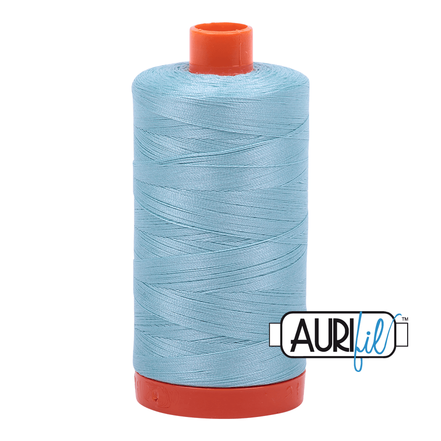 Aurifil Cotton Thread - 50's Weight - 1300 metres - Light Grey Turquoise (2805)