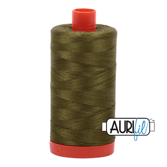 Aurifil Cotton Thread - 50's Weight - 1300 metres - Very Dark Olive (2887)