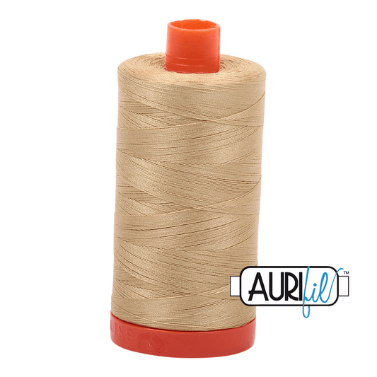 Aurifil Cotton Thread - 50's Weight - 1300 metres - Very Light Brass (2915)