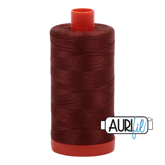 Aurifil Cotton Thread - 50's Weight - 1300 metres - Copper Brown (4012)